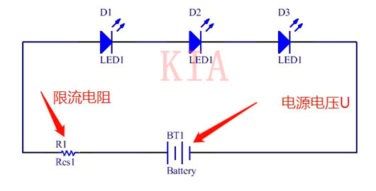 發(fā)光二極管的限流電阻如何正確選擇？-KIA MOS管