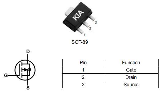 電機(jī)控制,電源mos管,KPS6110B場(chǎng)效應(yīng)管參數(shù)引腳圖-KIA MOS管